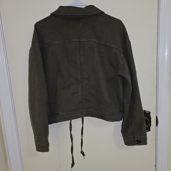 Loft Olive Green Women's Utility Jean Jacket Size: Small - Picture 7 of 8